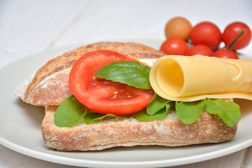 snadwich with cheese and tomato