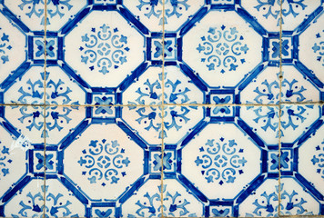 Traditional Portuguese glazed tiles