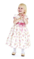 Comparative girl in a long dress