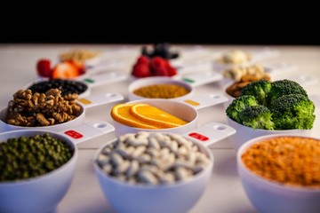 Portion cups of healthy ingredients