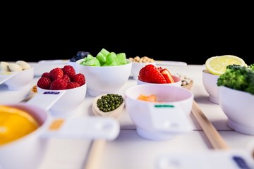 Portion cups of healthy ingredients