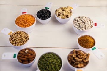 Portion cups of healthy ingredients