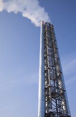 Chimney-stalk against the sky