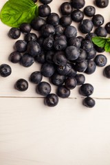 Fresh blueberries in close up