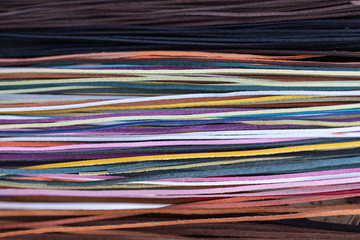 Colorful leather stripes - abstract background