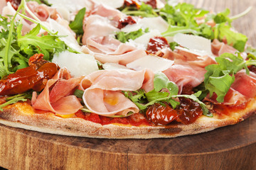 Culinary pizza eating.