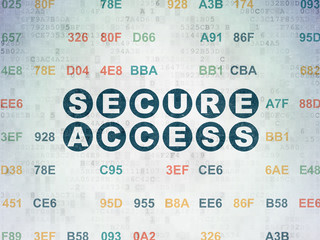 Fototapeta na wymiar Protection concept: Secure Access on Digital Paper background