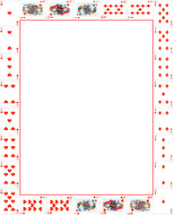 Border with poker cards