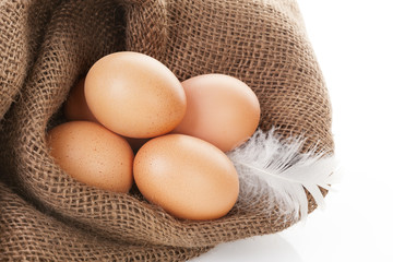 Organic chicken eggs.