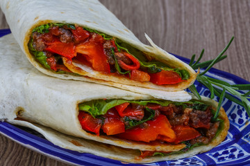 Tortilla with meat