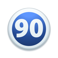 Minimal speed to 90 kilometers per hour traffic sign