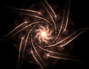 Elementary Particles series. Interplay of abstract fractal forms on the subject of nuclear physics science and graphic design.