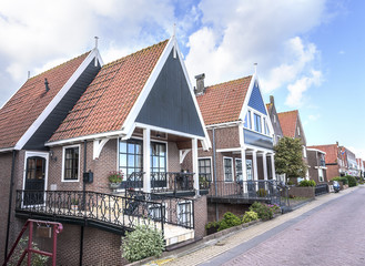Fototapeta na wymiar Houses in Volendam, Netherlands.