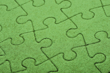 Green puzzle pieces