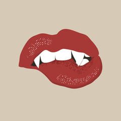 Obraz premium Sexy vampire mouth