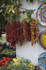 i colori al mercato della verdura