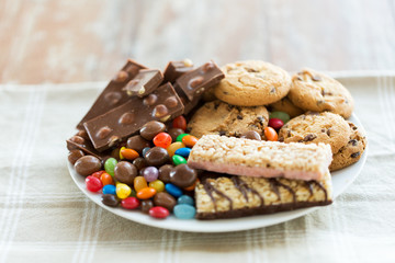 close up of sweets on table