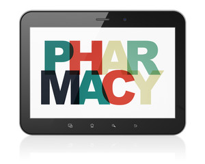 Healthcare concept: Tablet Computer with Pharmacy on  display