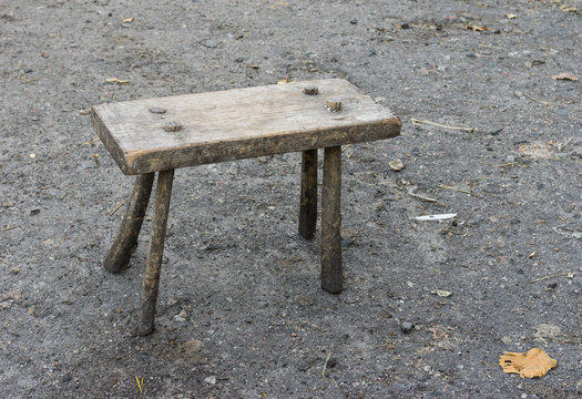 An ancient Ukrainian handmade stool