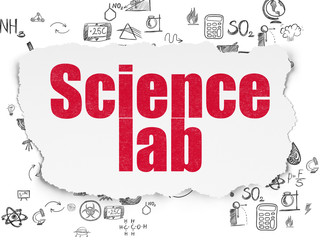 Science concept: Science Lab on Torn Paper background