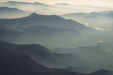 aerial view at the andes mountains - landscape