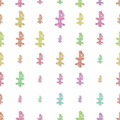 Seamless colored labarum pattern on white
