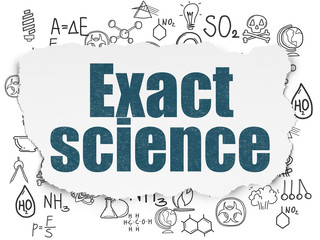 Science concept: Exact Science on Torn Paper background