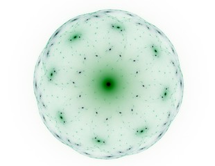 Elementary Particles series. Interplay of abstract fractal forms on the subject of nuclear physics science and graphic design.