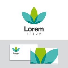 Logo design elements with business card template. Vector graphic design elements for company logo.