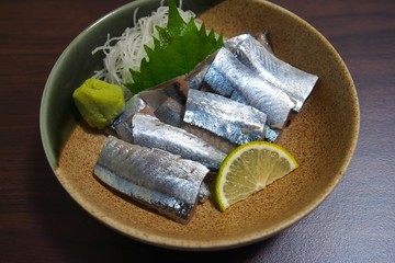 秋刀魚の刺身