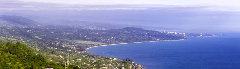 Fototapeta na wymiar Aerial view on Black Sea coast