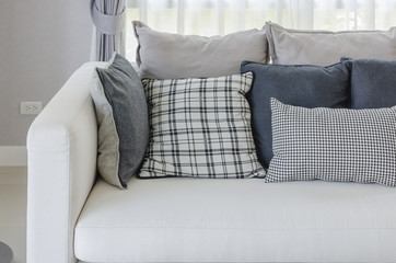 white modern sofa in modern living room