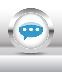 Web button with Comment illustration on abstract table