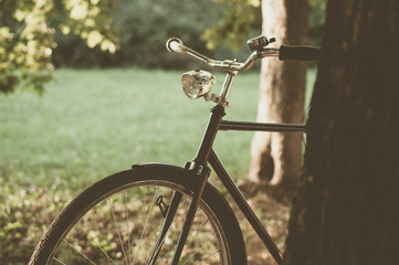 Fototapeta na wymiar Retro Bicycle with vintage overlay