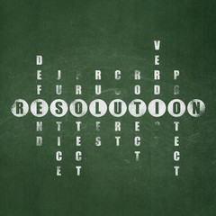 Obraz premium Law concept: Resolution in Crossword Puzzle