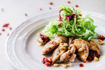 foie gras with salad © Maksim Shebeko