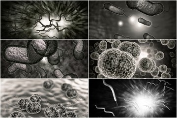 Bacteria Infection Collage