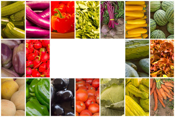 Fruit and Vegetable Collage