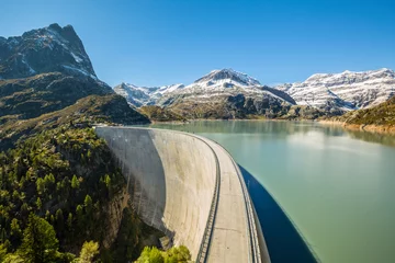 Lichtdoorlatende gordijnen Dam Barrage d& 39 Émosson Zwitserland