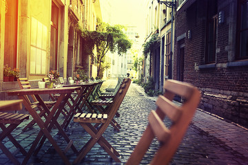 cafe in Burssels, Belgium