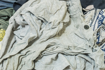 Obraz premium Closeup used clothes background