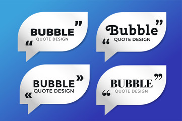 Quote blank template bubble empty design