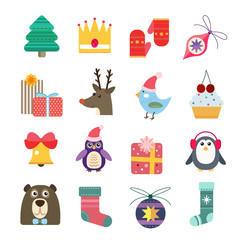 Christmas vector icons set