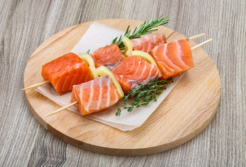 Salmon skewer
