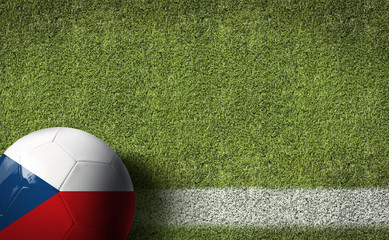 Czech Republic Ball in a Soccer field