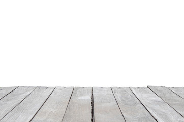 Fototapeta premium old wood texture of the table isolated on white background