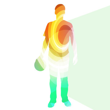 recommend clip art: Man bowler bowling silhouette illustration vector background col