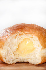 Vanilla cream in donut