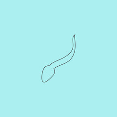 Sperm sign icon. Fertilization or insemination 