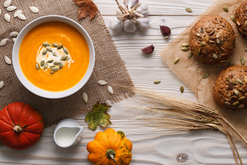 Traditional pumpkin soup